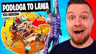 100 WIDZÓW na PODŁOGA TO LAWA w Fortnite