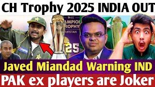 PAKINDIA not Safe in PAK 100% Javed miandad Warning to INDIAN team for CHAMPIONS LEAGUE 2025 in PAK