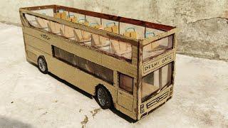 How to make Cardboard Rc Bus | Double decker Bus craft