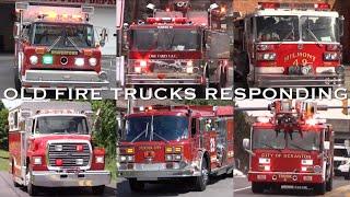 Old Fire Trucks Responding Compilation