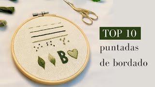 Tutorial de bordado para principiantes | Top 10 puntadas básicas