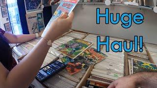 Buying rare & cool comic books, huge haul! Hunting at antiques warehouse and Central City Comics