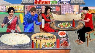 World's Biggest Kathi Roll Eating Challenge Street Food Paneer Roll Hindi Kahani Hindi Moral Stories