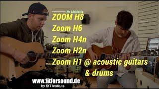 ZOOM H8 H6 H4n H2n H1 @ acoustic guitars & drums - no blablabla