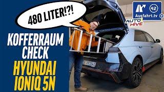 Trunk check: Hyundai Ioniq 5N - what fits in the trunk? Bicycle? Ladder? Suitcase? Bags?