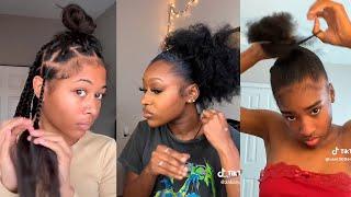 New Gorgeous 4c Natural Hairstyles Compilation  Viral Black Hair TikToks