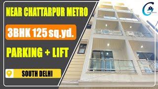 3 BHK Flat in Chattarpur/Flat Near Metro Station/3 BHK Flat In South Delhi/ छत्तरपुर मेट्रो 1.25 km