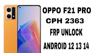 OPPO F21 PRO FRP UNLOCK  WITH UNLOCK TOOL ANDROID 12/13 2024