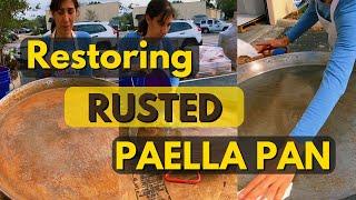 How To Restore A Rusted Carbon Steel Paella Pan - 32" Carbon Steel Paella Pan - Seasoning Paella pan