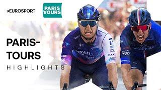 VERY CLOSE SPRINT!  | Paris-Tours Men's Race Highlights | Eurosport Cycling