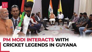 PM Narendra Modi connects with Cricket Legends in Guyana