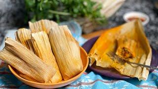 Adobo Chile and Cheddar Vegetarian Tamales Recipe