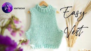 Easy Chunky Knit Cosy Vest Tutorial