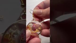 Making UV Resin Earrings With Stickers! 