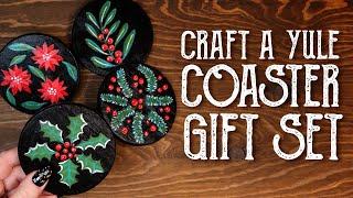 Yule Coaster Gift Set - DIY Craft Kit - Witchy Gift - Magical Crafting