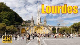 Lourdes, France  - 4K HDR Walking Tour | Lourdes 4K | A Walk In Paris