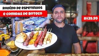 RODÍZIO DE ESPETINHOS E COMIDA DE BOTECO POR R$ 39,99 A VONTADE