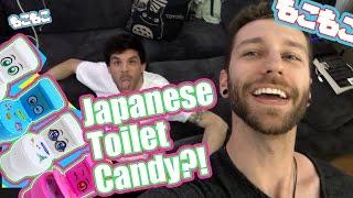 [ WEIRD FOOD ] Japanese Toilet candy?! + Weird tea/breakfast we don't really know what it is food.