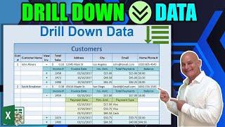 How To Automatically Drill Down Data In Excel on a SINGLE Click