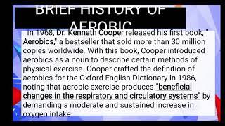 Brief History Of Aerobic Arjhea B. Goto