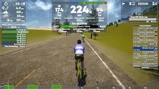 TrainingPeaks Virtual - Custom workout on Easy Hill Climb Lap - Base + Tempo training S2025_W12_01