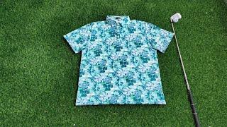 Golf Gentry Shamrock White Golf Polo