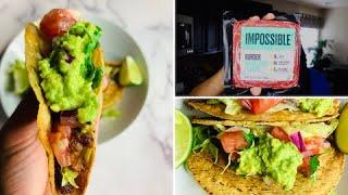 DOES THE IMPOSSIBLE MEAT TASTE LIKE REAL BEEF?! MAKING VEGAN TACOS