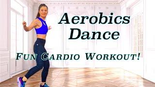 Aerobic Dance Workout for Weight Loss, Agility & Mobility. Aerobics Dance Beginner Friendly Fitness.