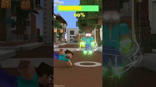 Steve vs Jet Herobrine Power Up 