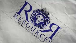 Resources Real Estate logo animation: hand drawn