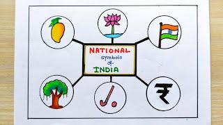 National Symbols of India drawing | National symbols of India for students | National Symbols GK