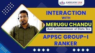 CHANDU APPSC GROUP-1 Ranker Interaction with Students || Amigos IAS Academy