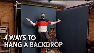 4 Ways to Hang a Backdrop including a corner and all the hardware you need to do it!