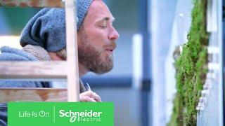 Schneider Electric Green Graffiti – Moos Aktion