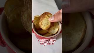 Patatas chips sin frituras, en 10 minutos #recetas #recetasfaciles #patatas #patataschips #airfryer