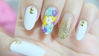 【指甲彩绘美甲教程】2016花卉花朵美甲教学Floral Nails