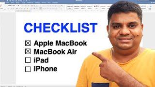 How to Create a Checklist In Word Document - [ Easily ]