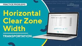 Civil PE Exam – Transportation – Match the Clear Zone Widths With the Right Roadway Characteristics