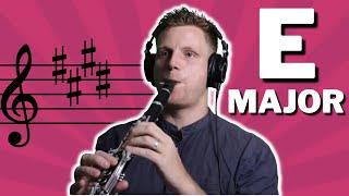 How to PLAY E Major SCALE • on CLARINET