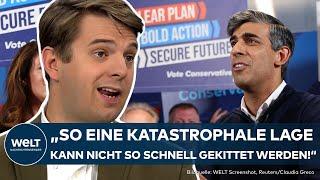 GROßBRITANNIEN: Rishi Sunak kämpft gegen Labour-Vormarsch – Britische Wähler vor entscheidender Wahl