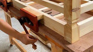 Necessary Design For New Carpentry Workshop // Build A Workbench Top That’s Modern Yet Strong.