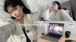 uni life: STUDY VLOG & WHAT I EAT IN A DAY 