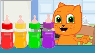  Cats Family in English - Flavors Baby Juice Cartoon for Kids