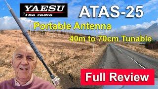 Yaesu Micro ATAS-25 40m - 70cms Portable 100W Screwdriver Antenna for Ham Radio