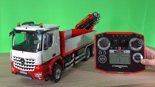 SCALEART PALFINGER CRANE RC TRUCK UNBOXING & FIRST TEST// Mercedes Arocs CONSTRUCTION MATERIAL TRAIN