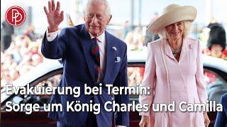 Evakuierung bei Termin: Sorge um König Charles und Camilla | PROMIPOOL