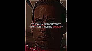 THE ONLY REASON TOBEY STOP PETER KILLING GOBLIN ||#shorts #marvel #avengers