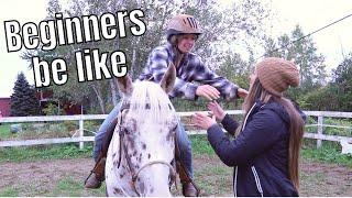 Types of BEGINNERS taking horse riding lessons  | parody