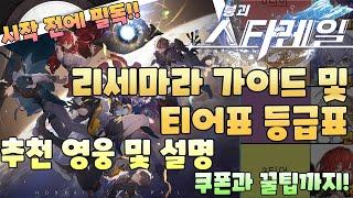 [붕괴:스타레일] 리세마라 가이드 및 티어표 등급표/쿠폰과 꿀팁/시작 추천영웅/스타레일 티어표 등급표