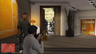 GTA V Franklin's Mansion Shootout +  Five Star Wanted Level Escape(VE:DGA 5.2)